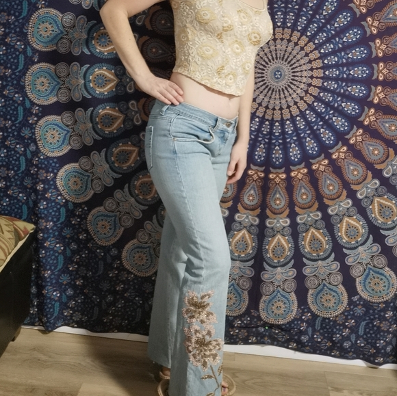 Embroidered Funky Boho Jeans - Picture 5 of 8